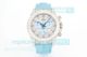 Super Clone RXF Factory Rolex Daytona Diamond-Set Baby Blue Leather Strap Watch (2)_th.jpg